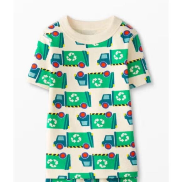 Hanna Andersson Earth Day Recycle Truck Organic Cotton Pajama Tshirt Top Age 6-7 - Picture 1 of 6